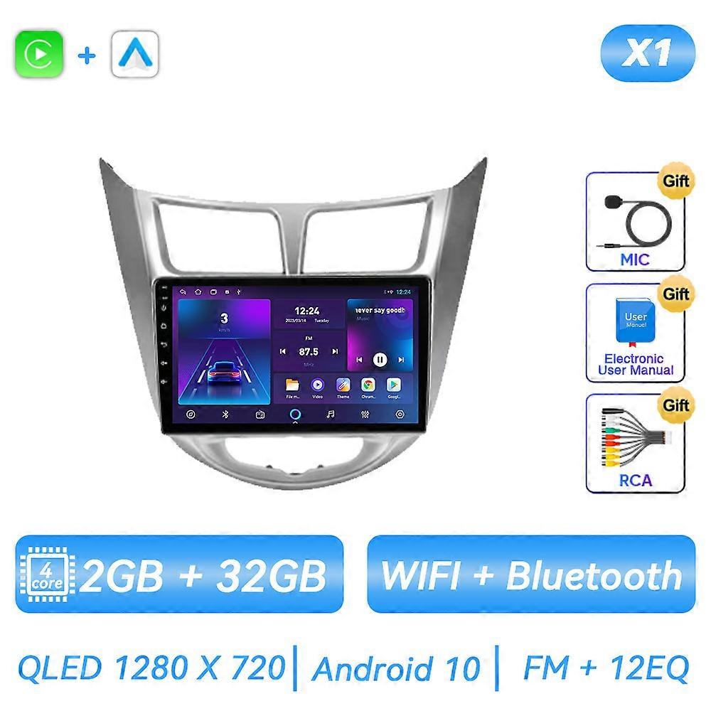For Hyundai Solaris Verna Accent 1 2010 - 2016 Android Car Radio Multimedia Video Player DSP GPS Navigaion QLED Touch Screen