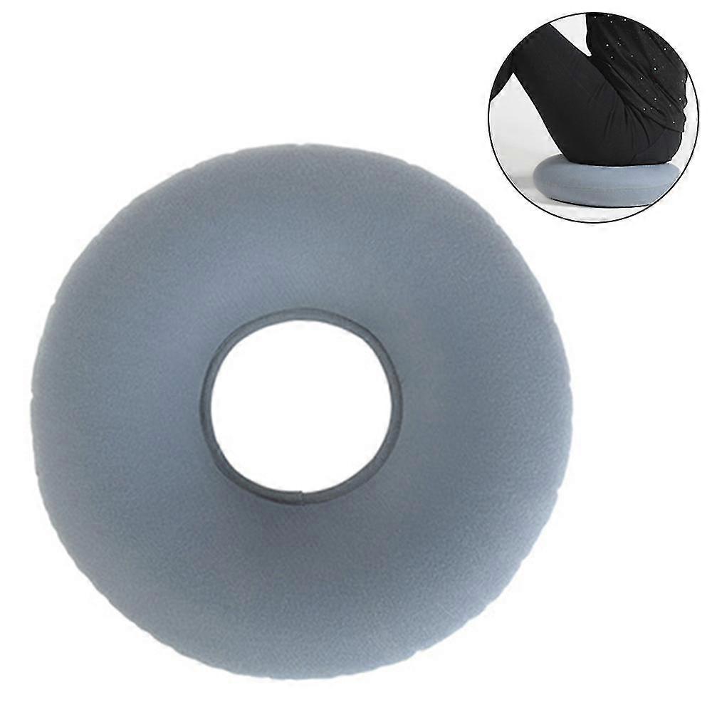 Inflatable Donut Cushion Pillow / Doughnut Pillow With Pump & Travel Bag - Lumbar Support For Hemorrhoids, Pregnancy, Tailbone Pain, Use In The Home