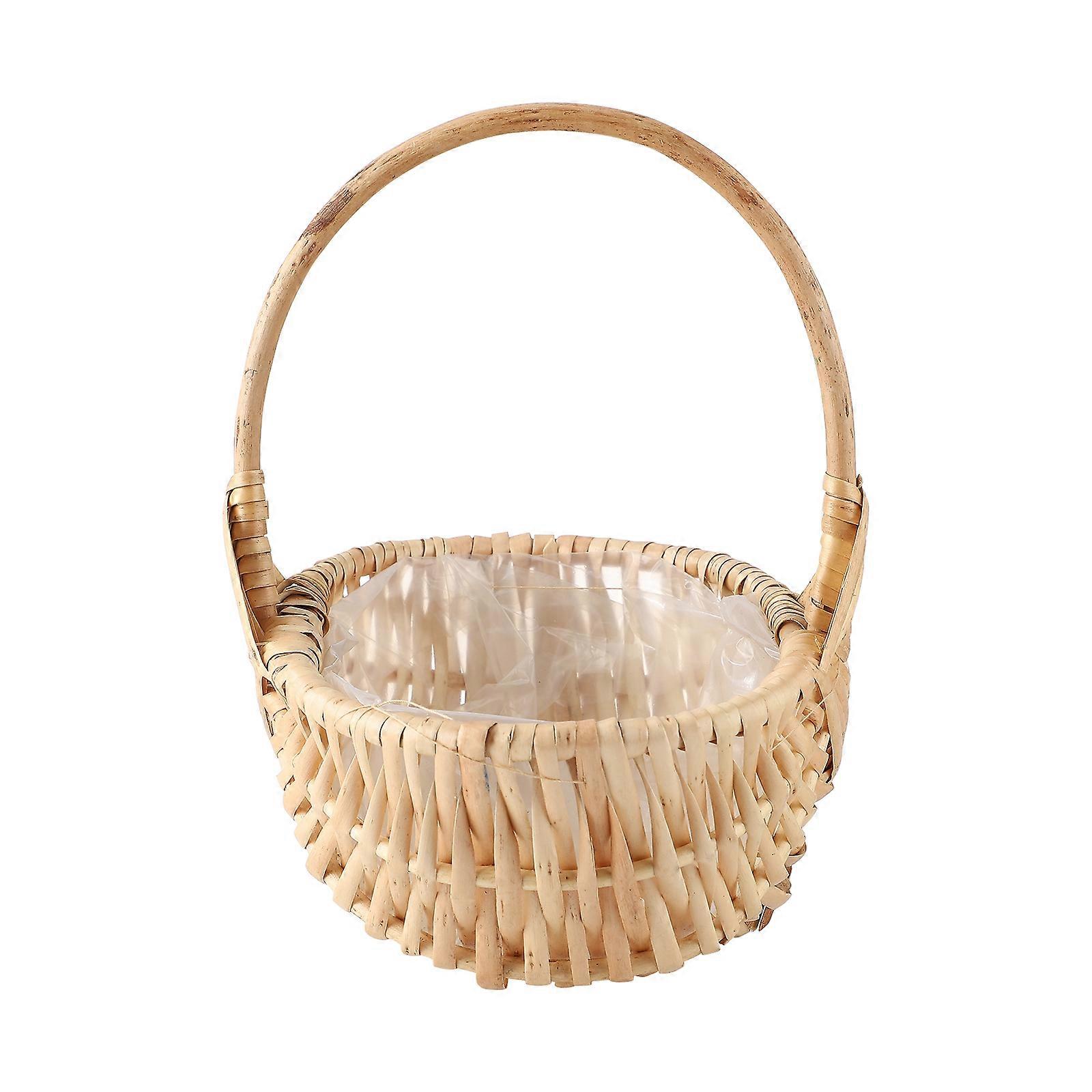 Weefmand voor bruiloft fruithouder handgemaakte geweven draagbare delicate watermeloen vorm rotan waterdicht tuin decor