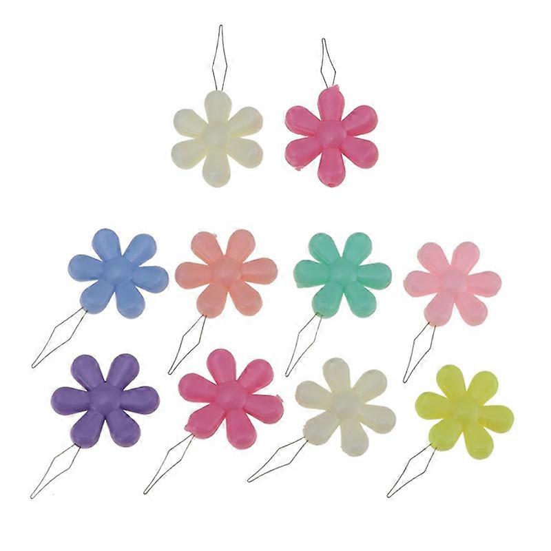 10pcs Flower Head Wire Loop Needle Threaders Elderly Easy Sewing Needle Device Threader Thread Guide Tool Sewing Needlework
