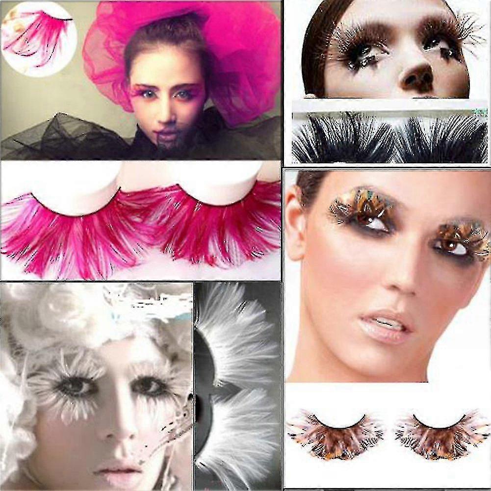 Stage Color 5d Eyelashes A Pair Of Natural Three Dimensional Makeup False Eyelashesblack