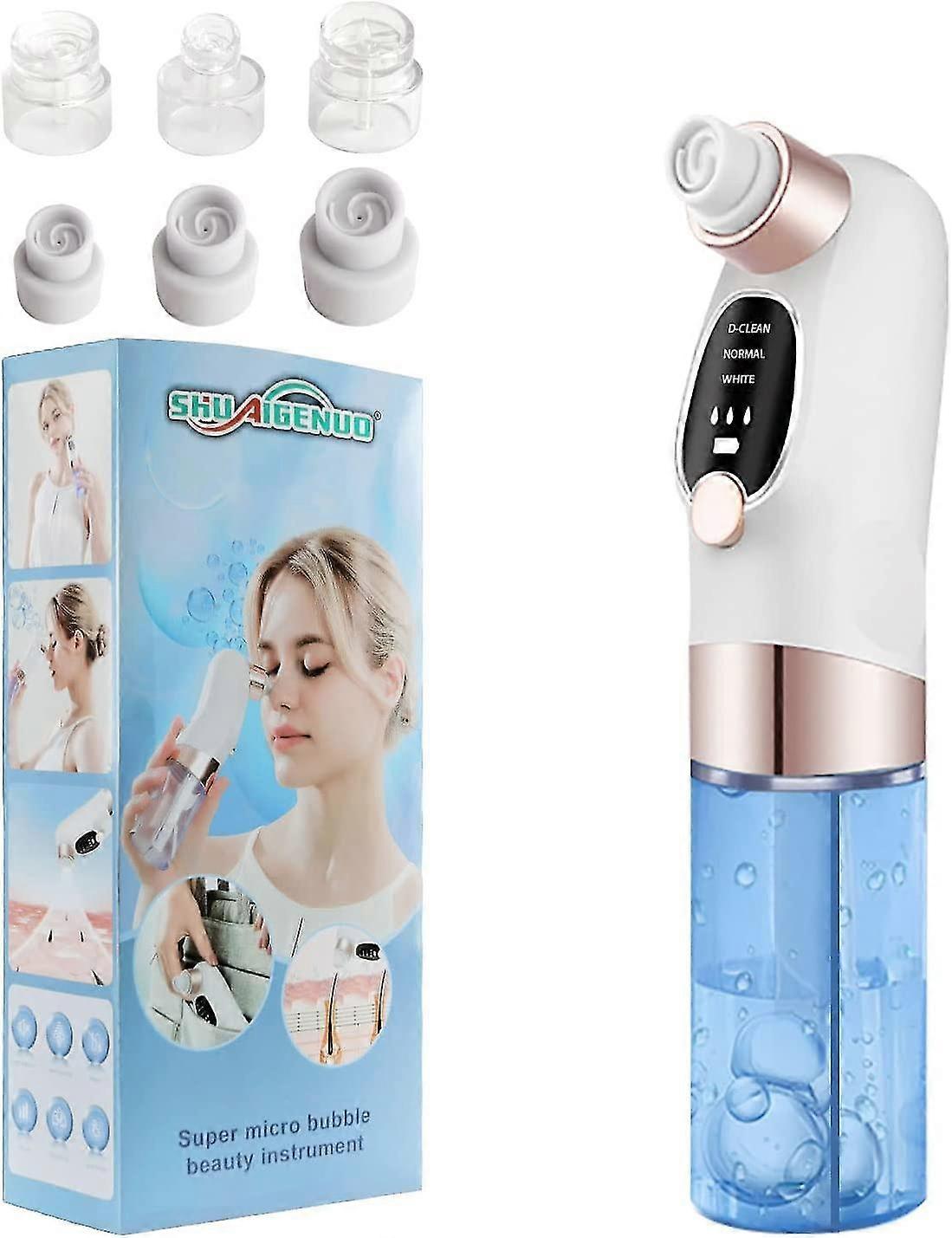 بلاك هيد مزيل فراغ ، دوران المياه المسام مكنسة كهربائية بثرة أدوات الاستخراج مع 6 رؤوس شفط ، 3 تروس جهاز تجميل قابل للتعديل للرجال A