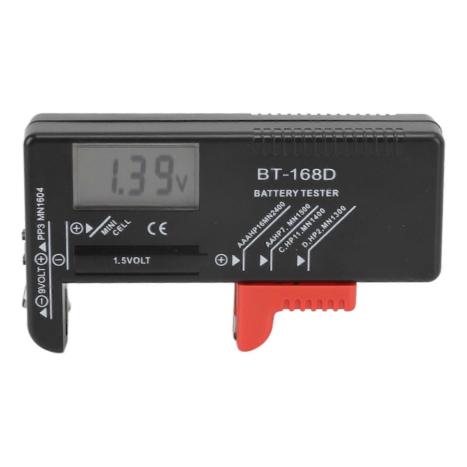 Batteritestere Universal Digital Battery Tester Checker Smart elektronisk strømindikator til AA AAA 9V 1.5V batteri