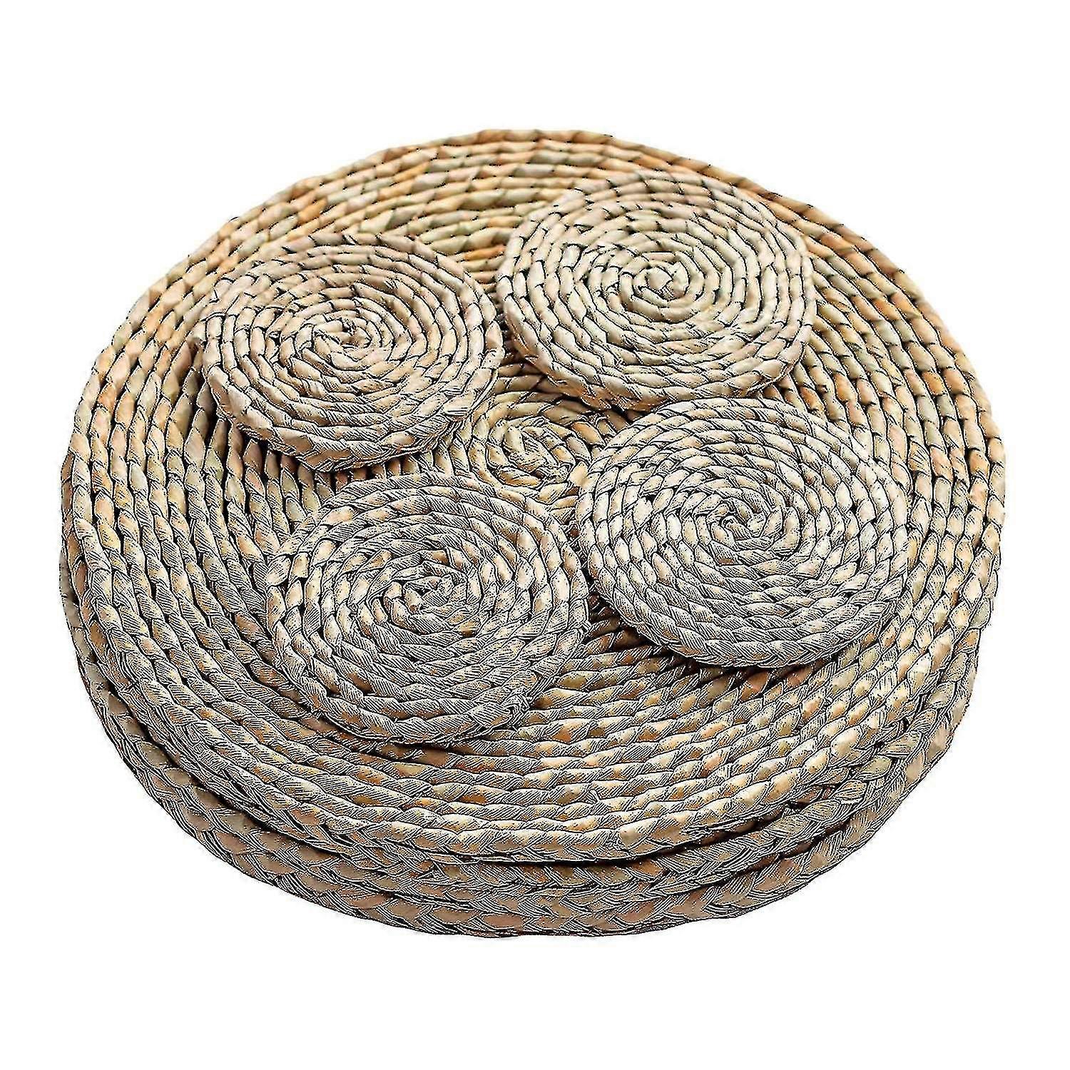 8 قطع جولة نسج مفارش للطاولة، المقالي أباريق الشاي، 12 بوصة، 4 بوصة