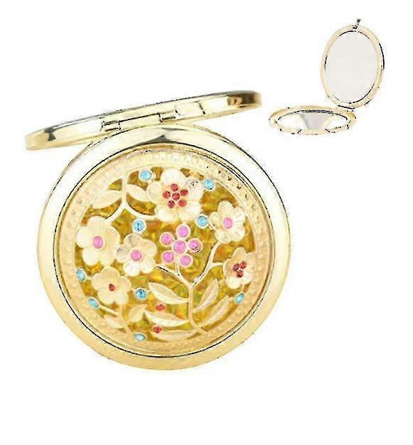 Compact Mirror, Round Small Make-up Mirror In Retro Print Best Gift