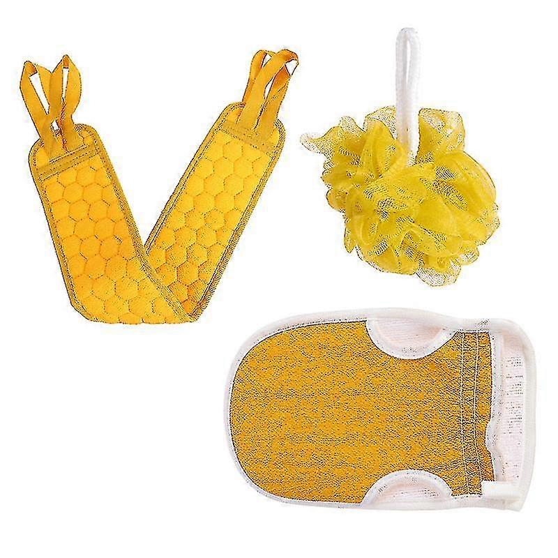 3pcs Exfoliating Bath Towel