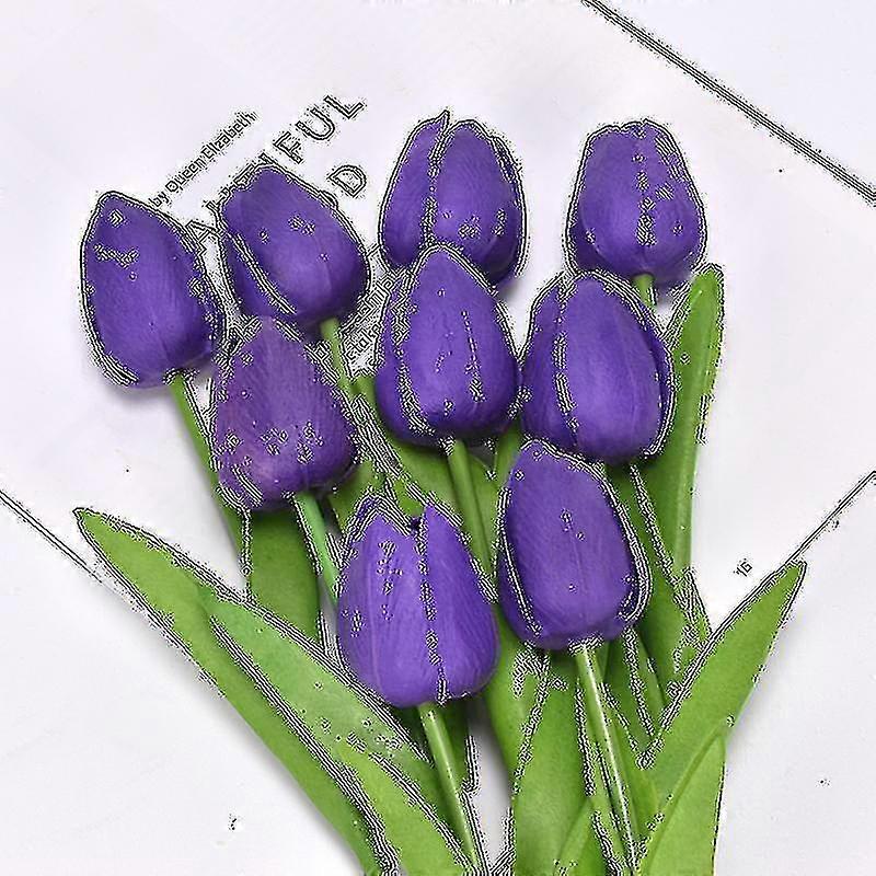 10pcs seta tulipano artificiale 13.5 "