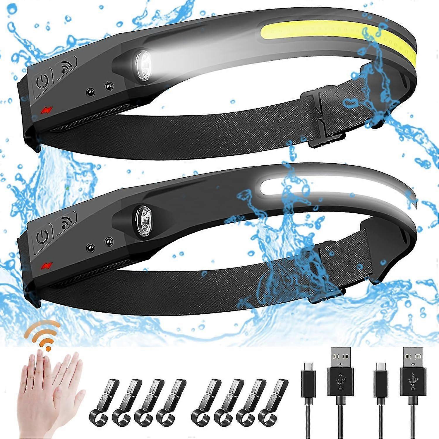 Motion Sensor Headlamp, Rechargeable, 5 Lighting Modes