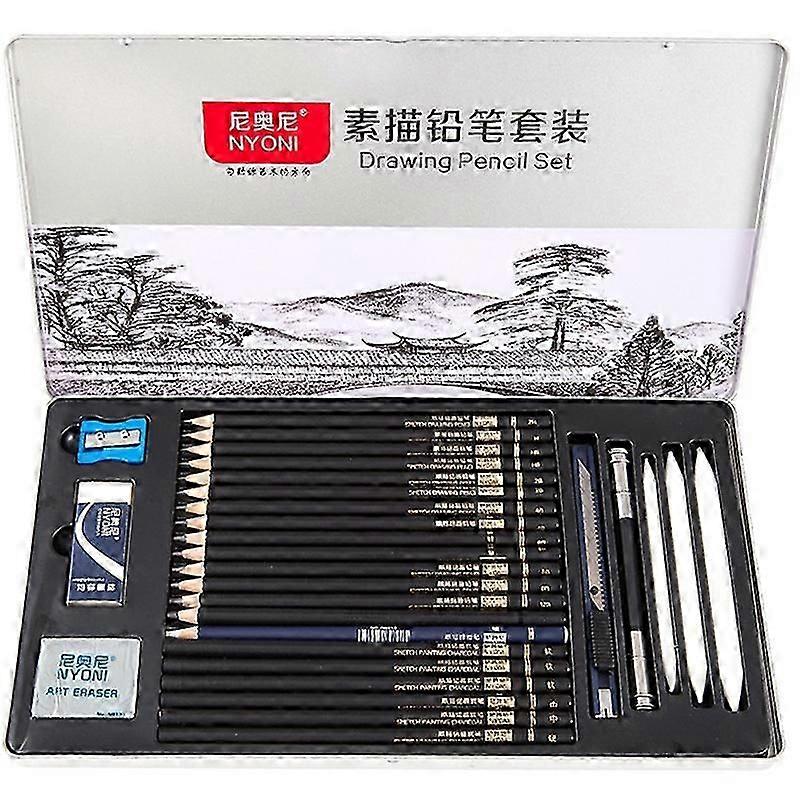 Nyoni Sketch Pencil Set Αρχάριος Sketch Set 29 Piece Set Επαγγελματικό μολύβι σχεδίασης