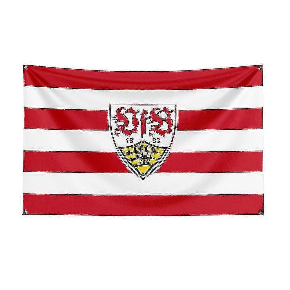 Born Pretty 3x5 Vfb Stuttgart Flag Polyester Printed Racing Sport Banner For Decor