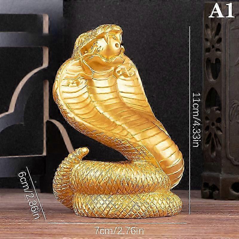 2025 Year Of The Snake Figurine Simulation Snakes Ornaments Animal Resin Statue Chinese Style Tabletop Lucky