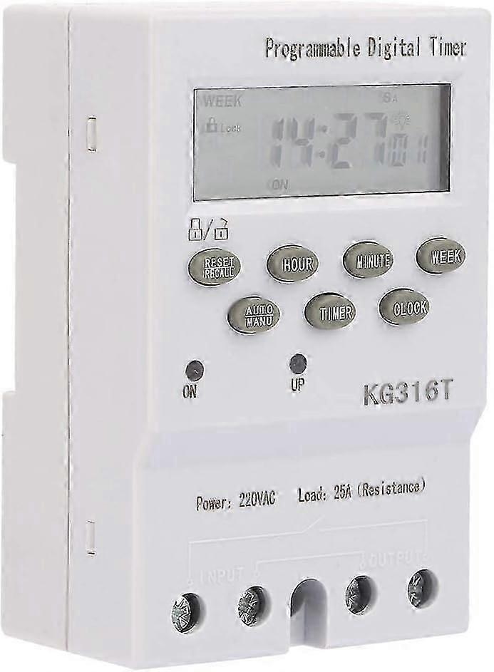 XHX KG316T 220V Microcomputer Time Switch Digital Timer Switch Microcomputer Time Control Switch Automatic Programm Digital Timer Switch