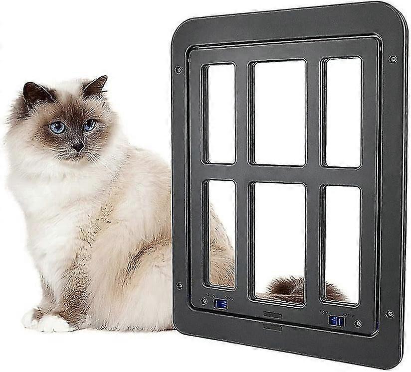 Cat Flap Cat Doors,cat Flap Fly Screen Automatic Closure Dog Flap With Lock For Puppies And Kittens