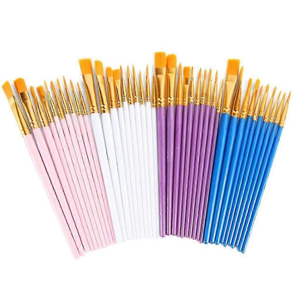 Brushes Set, 10 Pcs Brushes For Acrylic Painting, Brushes For Kids Adult Drawing Arts Crafts