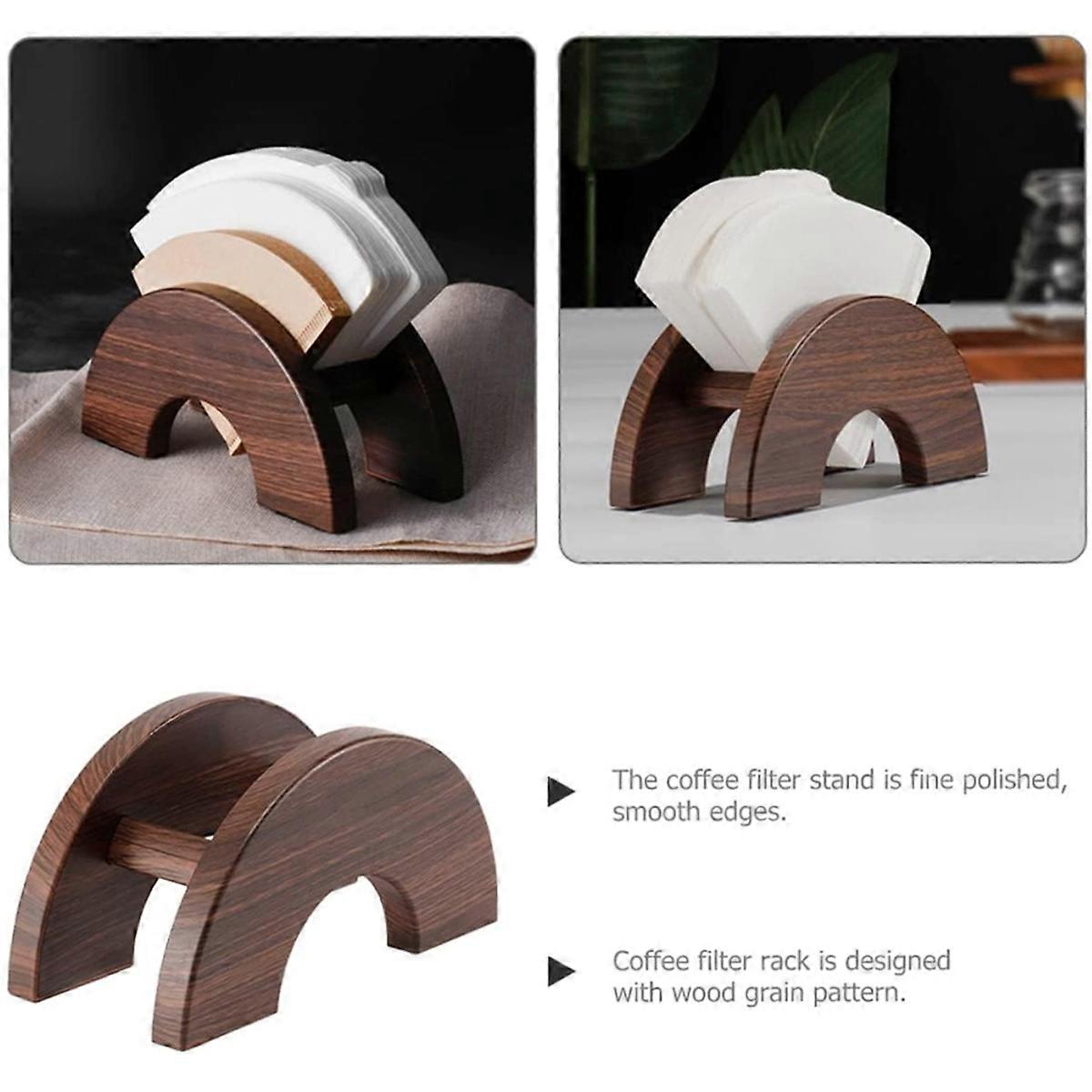 Coffee Filter Storage Rack Cone Coffee Filter Holder for Bar Countertop Coffee Paper Organizer A