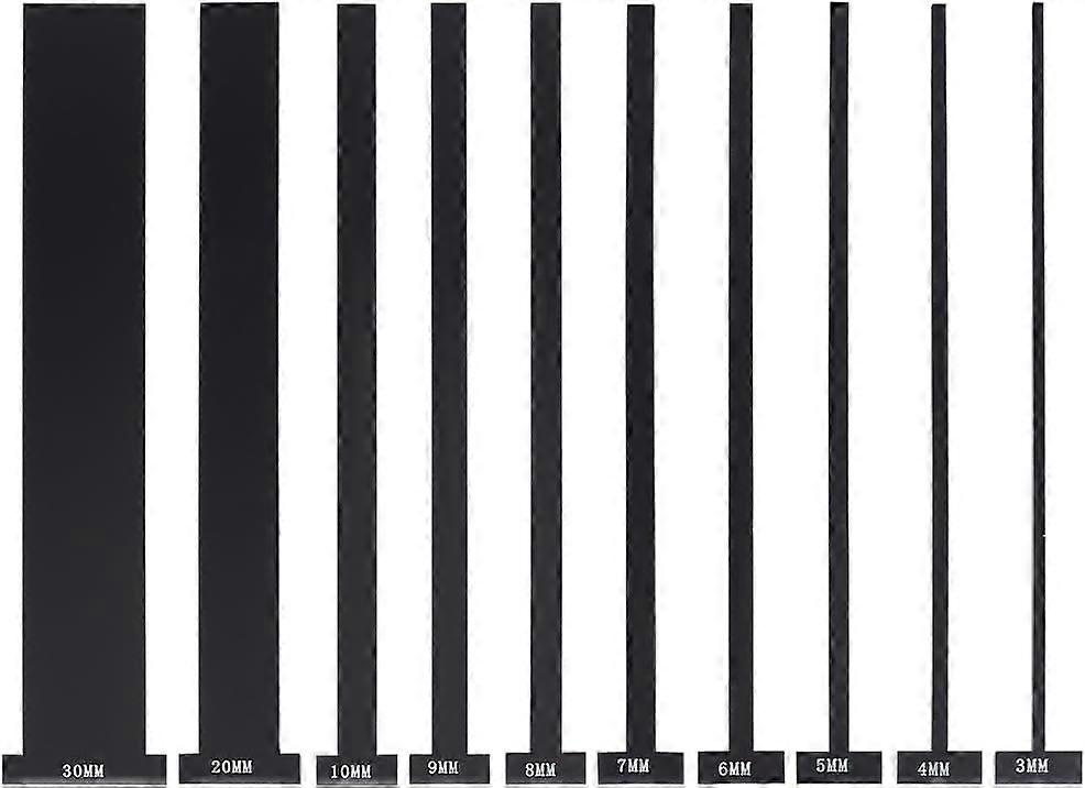 10pcs Acrylic Bookbinding Spacer Tools Handmade Tools Bookbinding Supplies Black T Shape Straight Edge for Making Books with Double Cover Structure Al