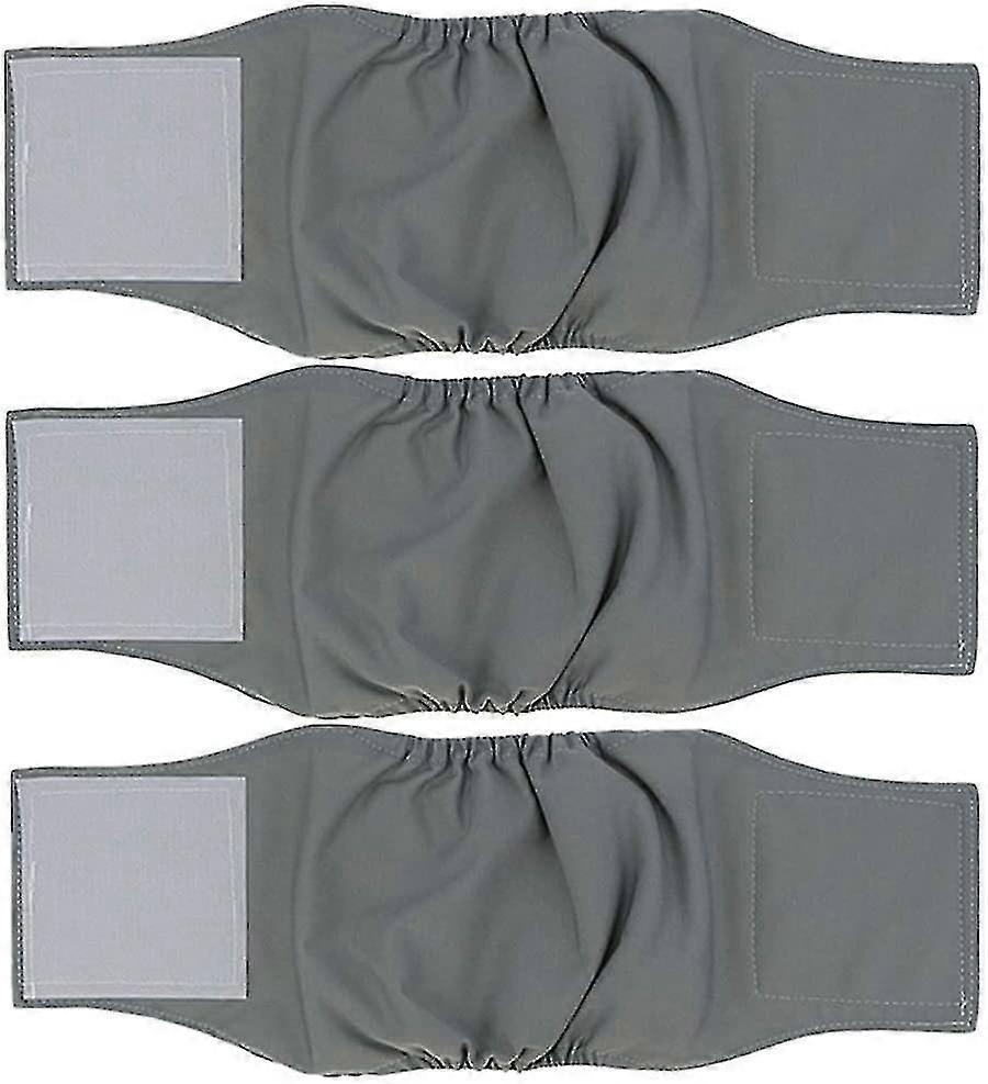 3 pachete de scutece pentru câini lavabile - scutece pentru câini confortabile, durabile, reutilizabile, gri - bun