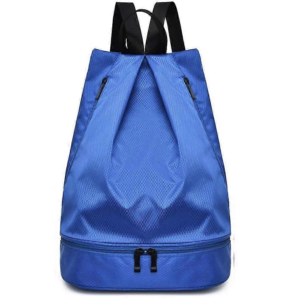Drawstring Backpack String Bag Waterproof With Shoes Compartment, Wet Dry Drawstring Bags For Men Women Gym Yoga Shopping Swim