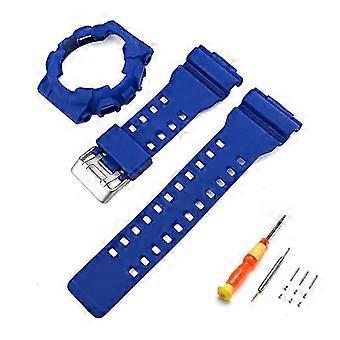 Horlogebandjes Set Voor Ga-100 Ga-110 Ga-120 Gls-100 Gax-100 Gd-100 Donkerblauw