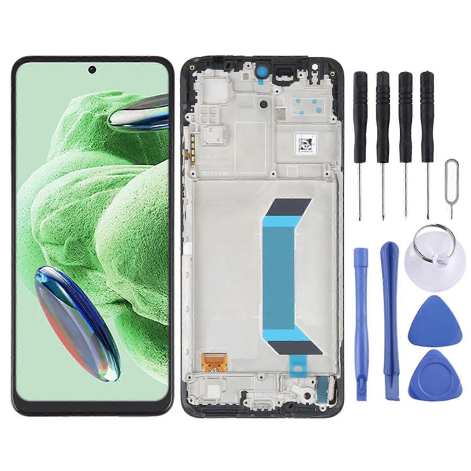 For Xiaomi Poco X5 5G / Xiaomi Redmi Note 12 5G Display Full OLED with Frame Black Spare Part Repair