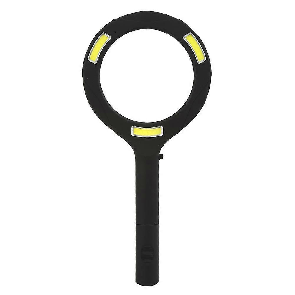 Portable LED Lighted 3X Magnification Handheld Magnifier for Checking Exploring Reading
