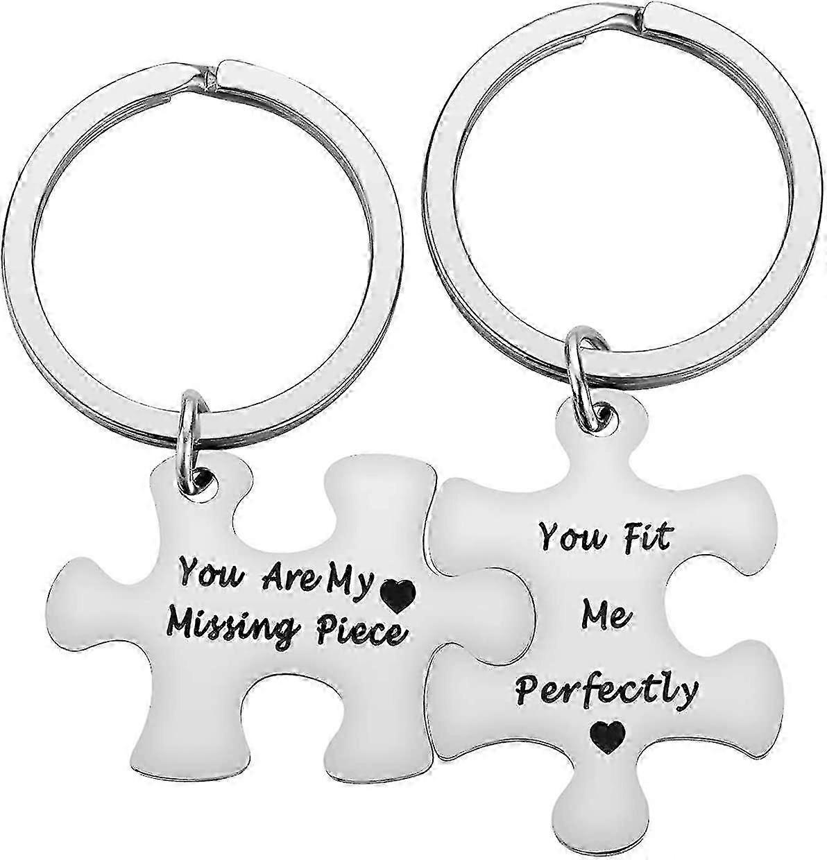 هدايا صديقها من صديقة - أنت قطعتي المفقودة زوجين سلاسل المفاتيح عيد ميلاد عيد الحب هدايا عيد الميلاد