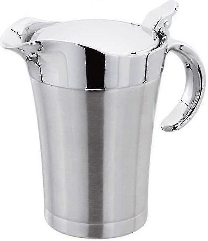Menteşeli Kapaklı Çift İzleştirilmiş Sos sürahi, ideal Paslanmaz Çelik Sos Teknesi (750ml)