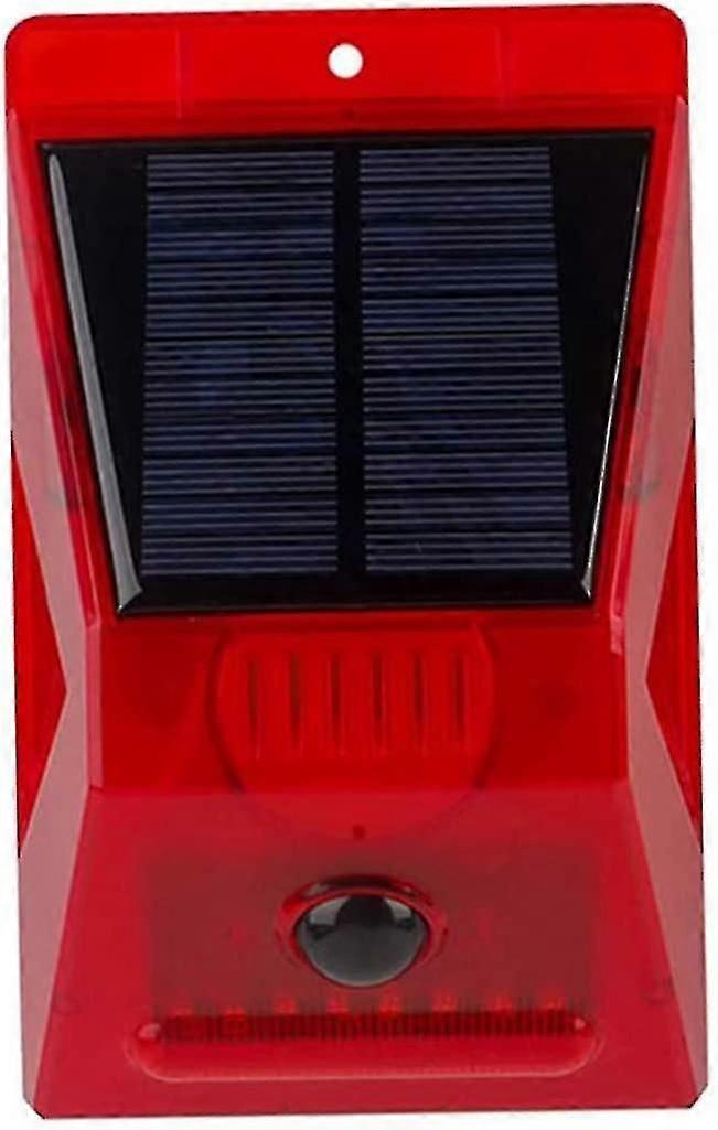 Solar Alarm Siren Loud Sound 129 Db Strobe Light With Motion Remote Control For Farm Home Farm