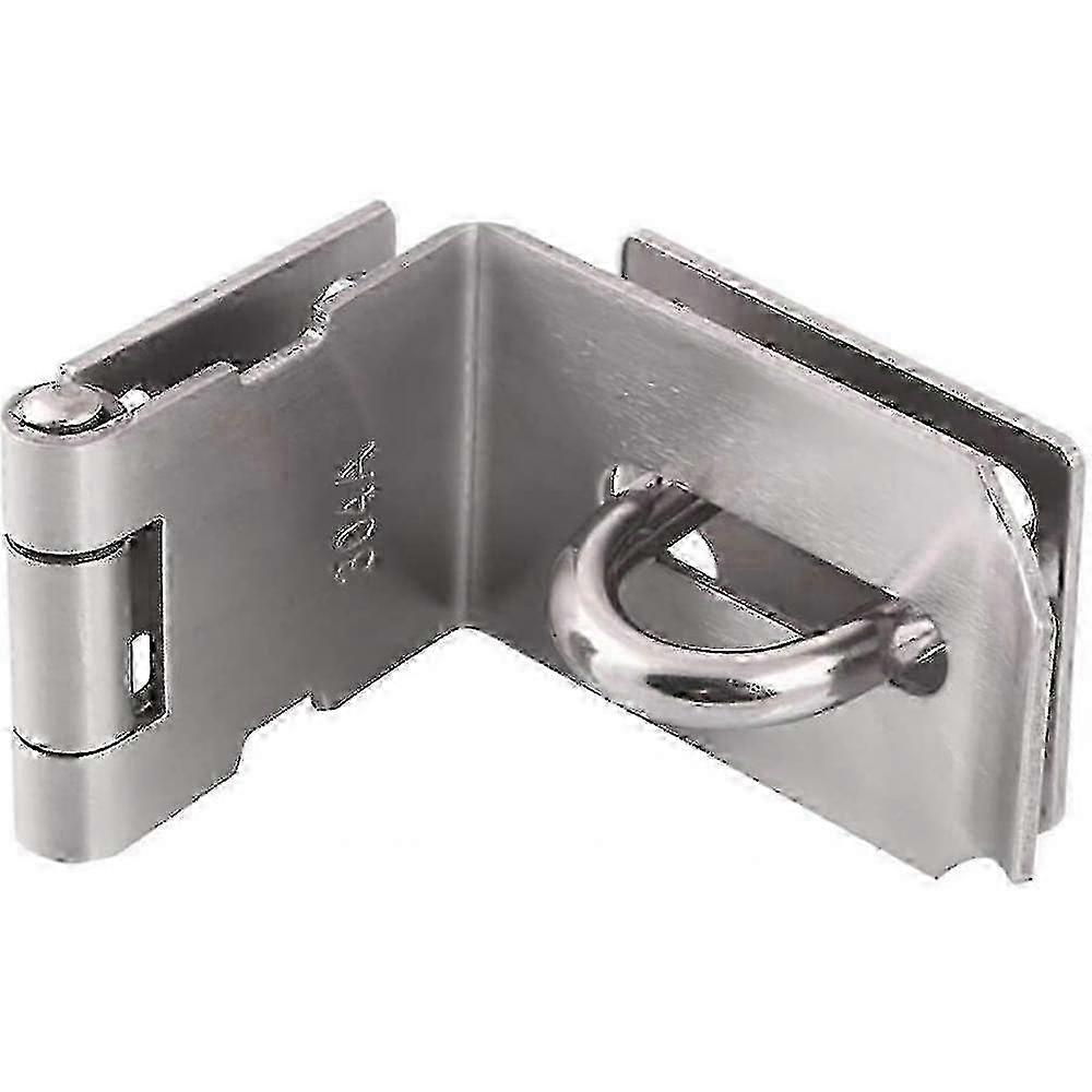 Door Hasp Latch 90 Degree, Stainless Steel Safety Right Angle Padlock Hasp Locking Latch Security Door Clasp Hasp Lock Latch MDM f74