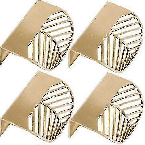 4 Pieces Leaf Shape Cabinet Pulls Golden Brass Kitchen Furniture Pulls Brass Door Drawer Pulls