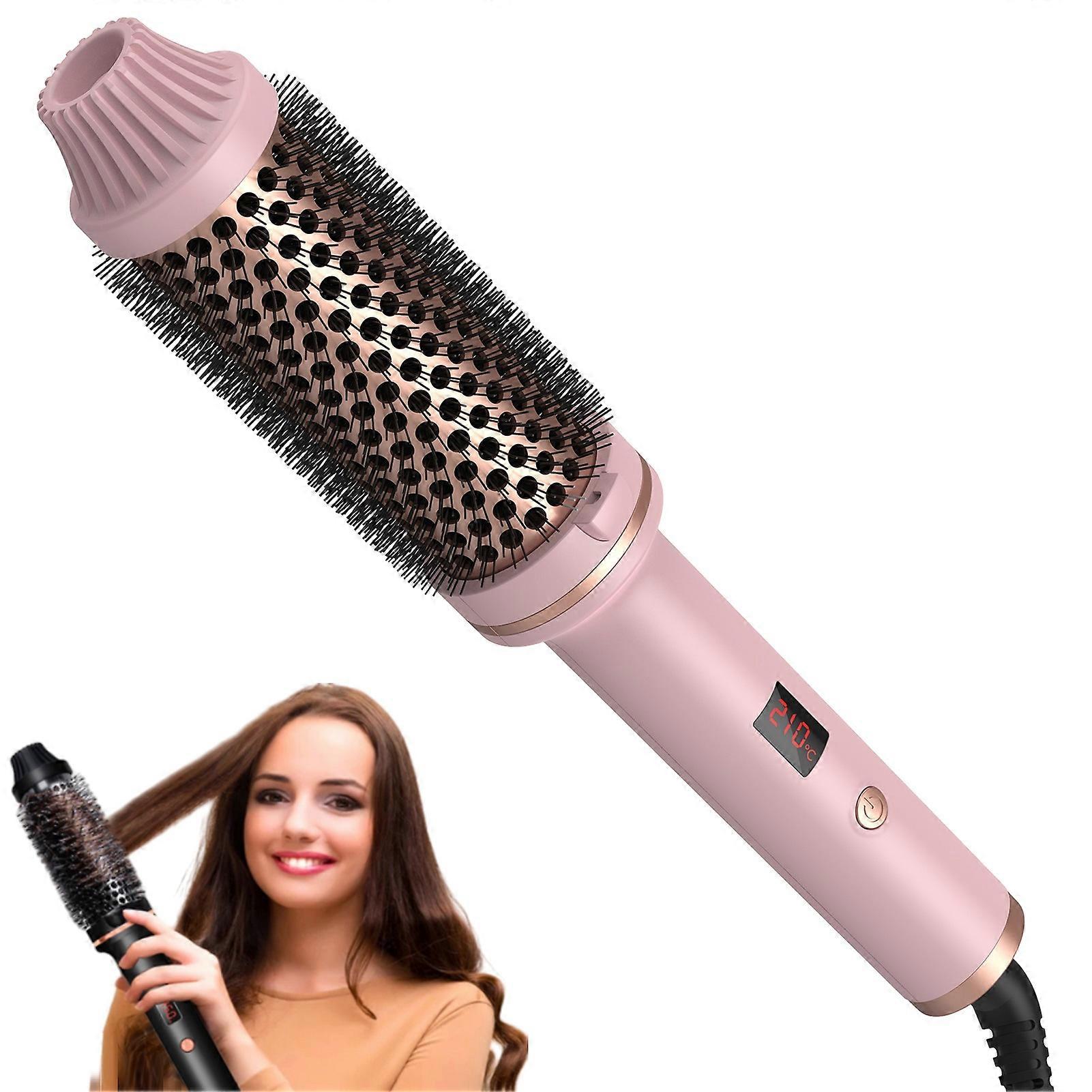 100-240V Travel Hair Curling Iron 1.5'' Tourmaline Ceramic Barrel with 30s Fast Heat & Negative Ion - 5 Temp Modes 120-210°C, Auto Shut-Off & Anti-Scalding Protection