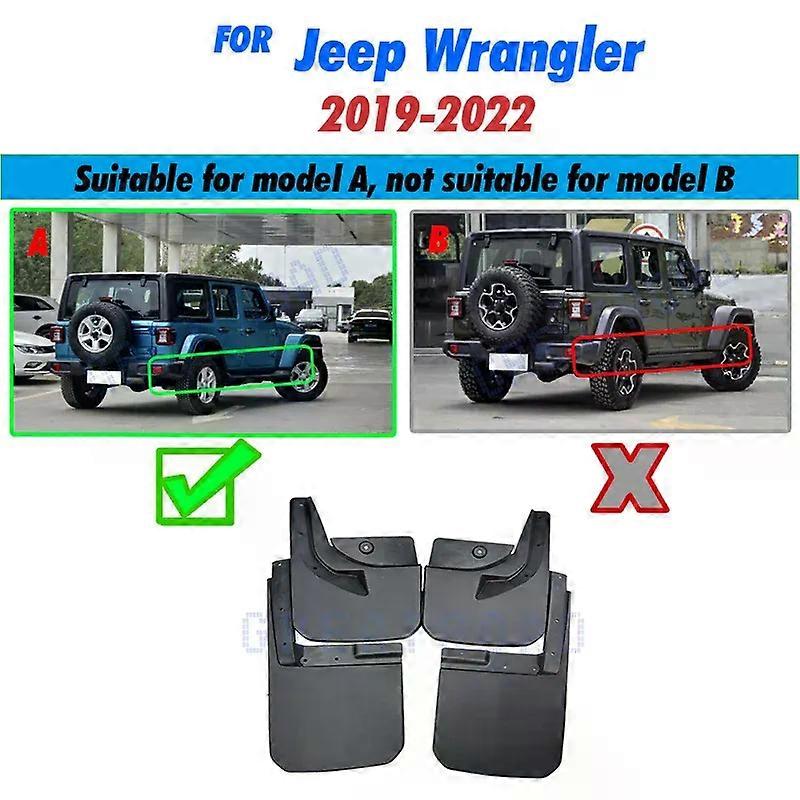 Exquisite Mudguard For Jeep Wrangler Sahara JL 2019-2022 Front Rear Mudflaps Mudguards Car Accessories Auto Styline Splash Guard Fender