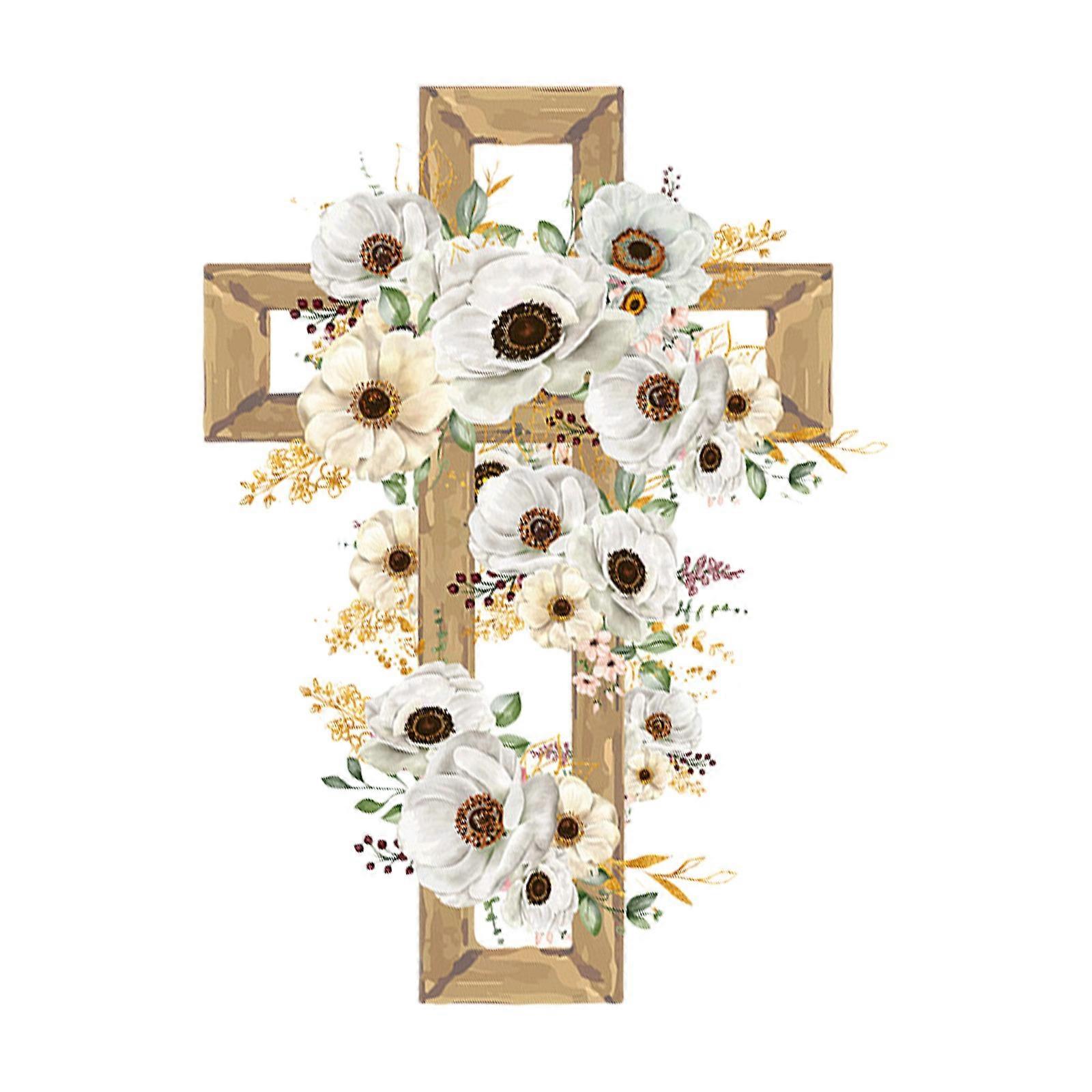 Easter Window Stickers - Crosses, Plants, Flowers Decor
