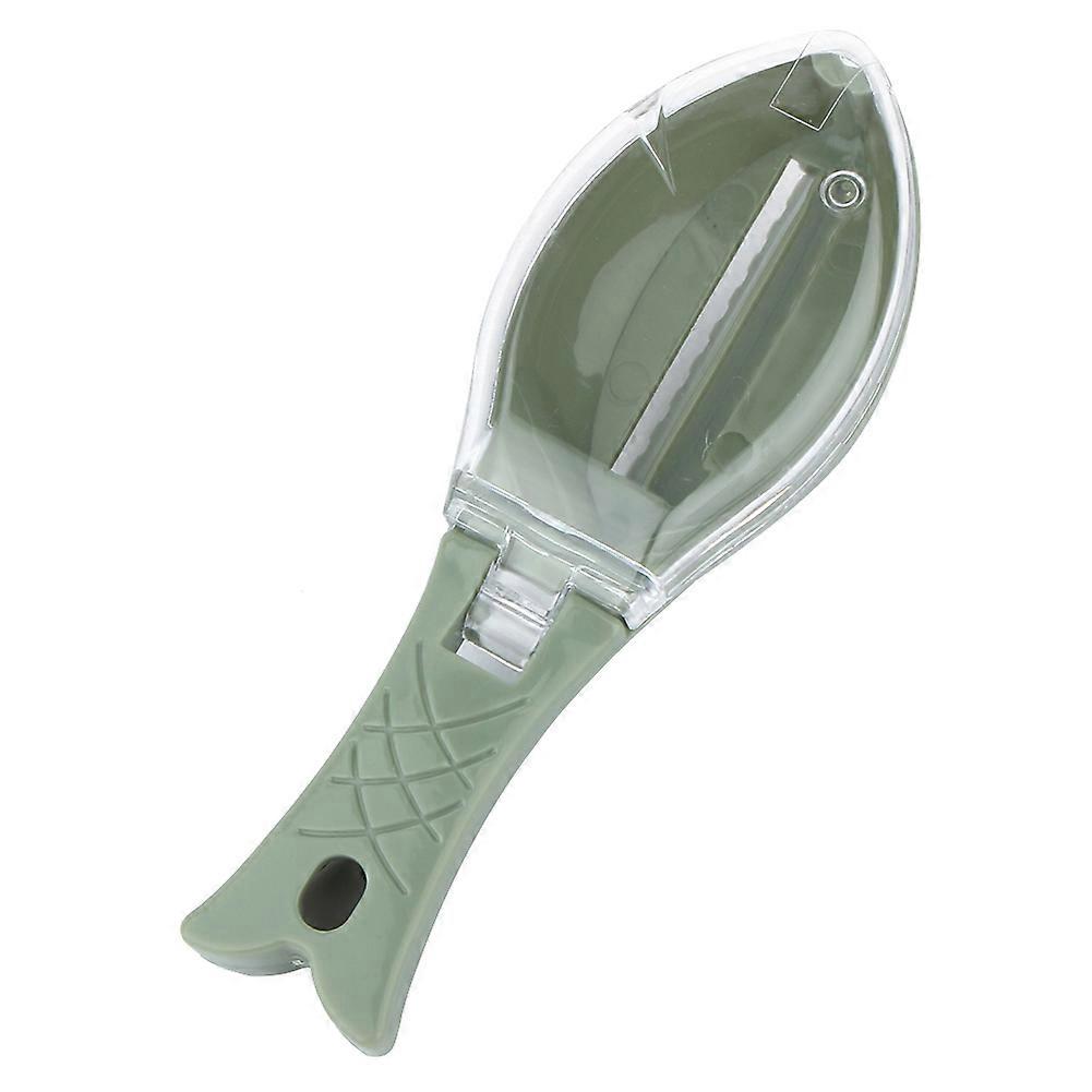Fish Scale Scraper Tool with Cover for Easy Fish Scaling, Stainless Steel, Ergonomic Handle, Kitchen Essential
