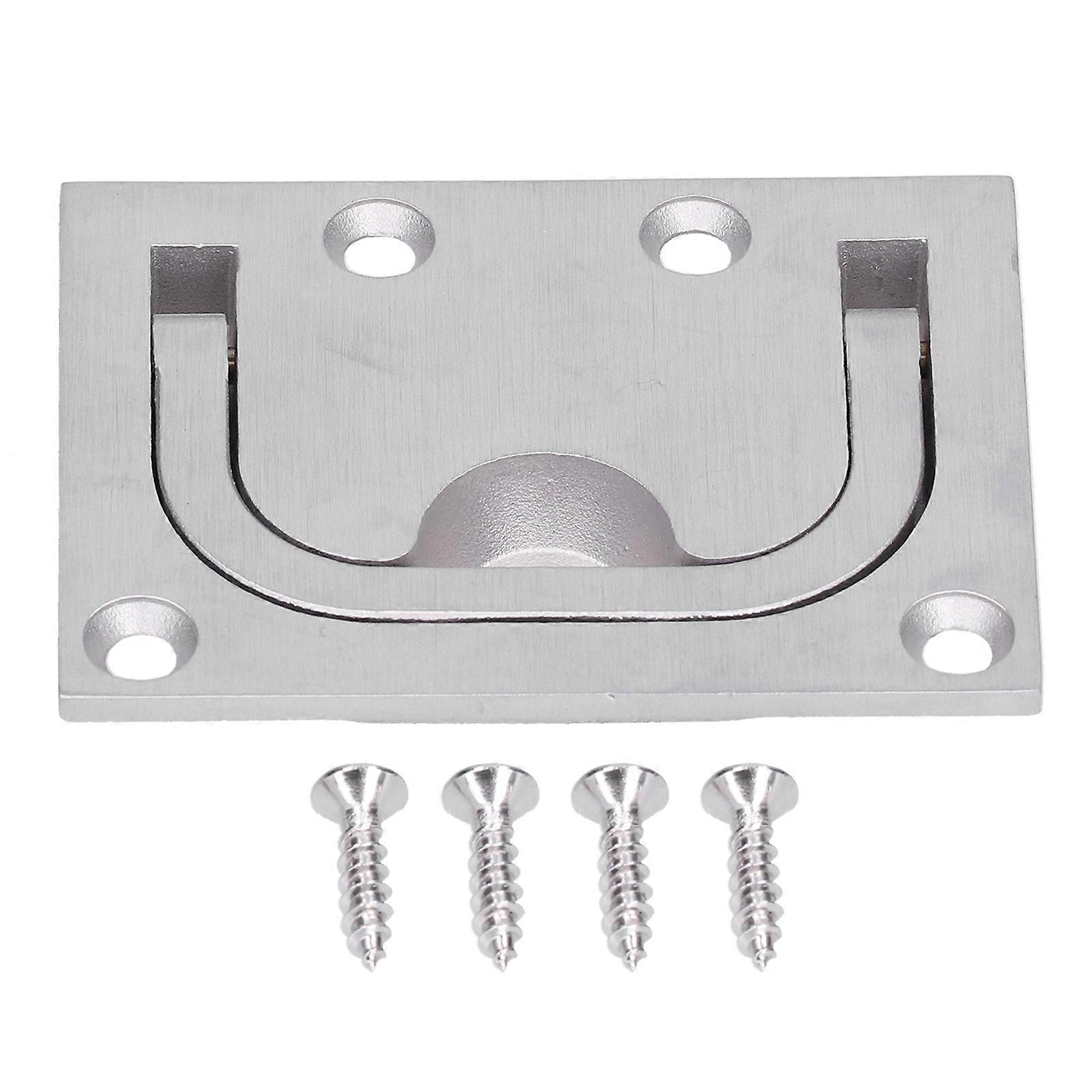 Floor Yacht Buckle Handle Stainless Steel Built‑In Pull‑Type Flat‑Top Lifting Knob