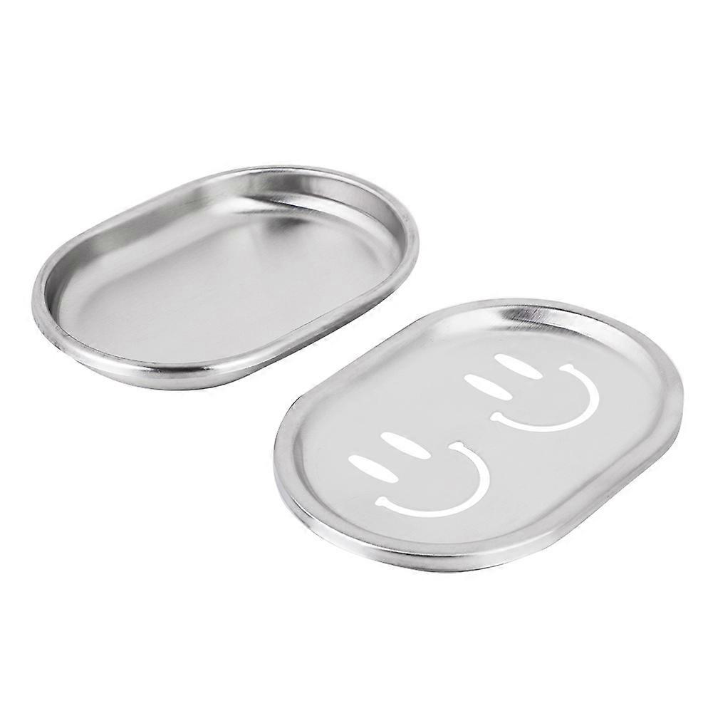 Stainless Steel Soap Case Holder - Double Layer Soap Dish with Large Drainage and Non-Slip Base for Kitchen and Bathroom