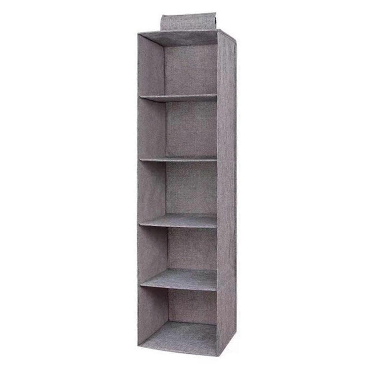 Wardrobe Hanging Storage Bag Interlayer Drawer Type Clothes Hangers Holder Portable Organizer Hanging (5 Layers)