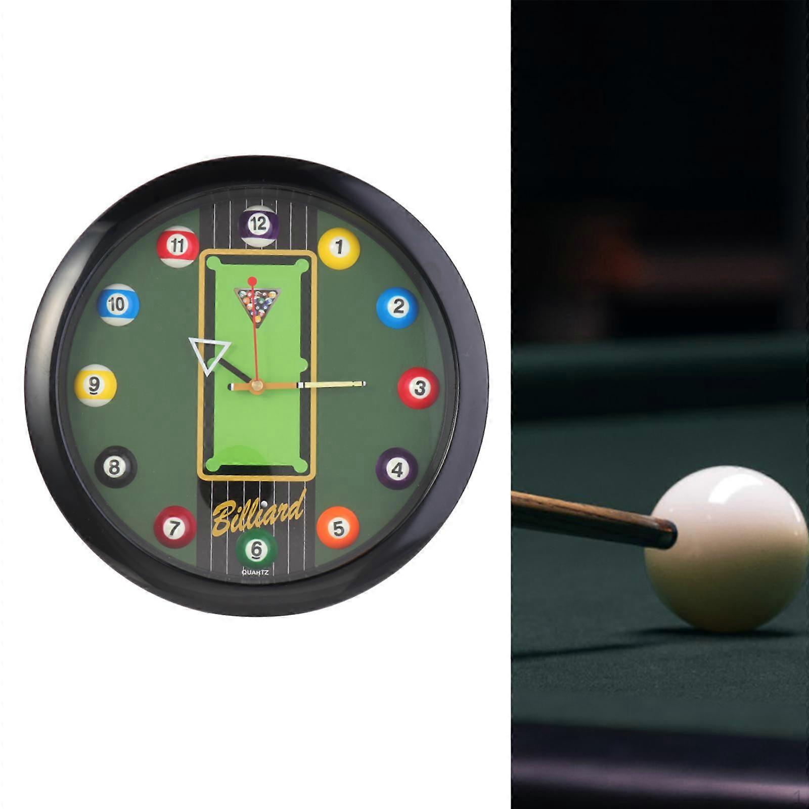 Billiard Pool Ball Wall Clock 11.6" Table Room Decor for Bar