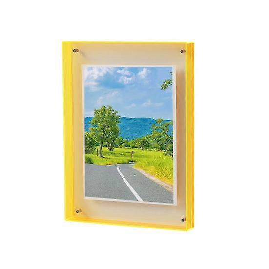Photo Frame Vibrant Floating Acrylic Picture Frame Desk Wall Art Frame for Gallery Home Office Decoration