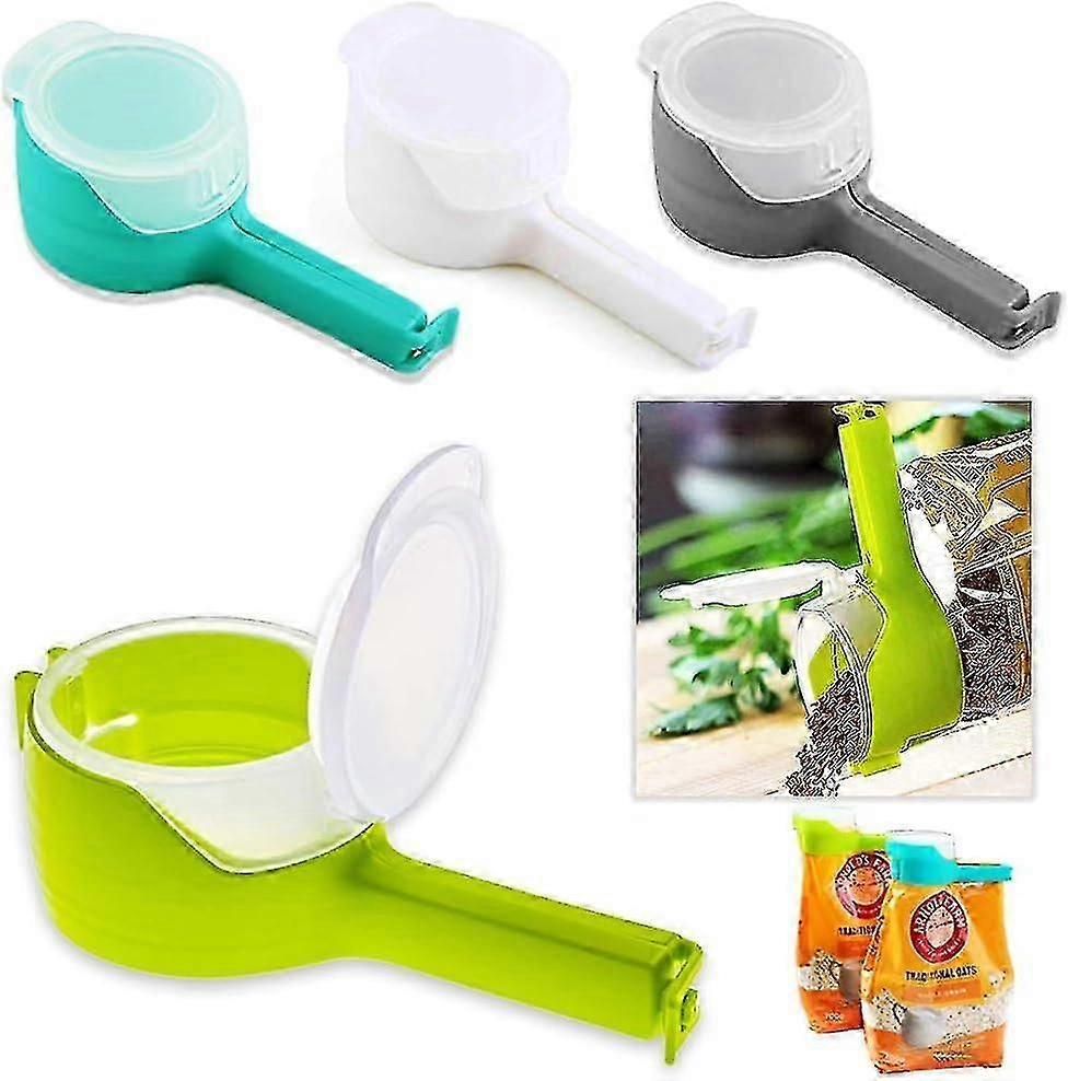 食品用バッグクリップ、注ぎ口付き食品貯蔵シーリングクリップ、キッチンチップバッグクリップ、プラスチックキャップシーリングクリップ