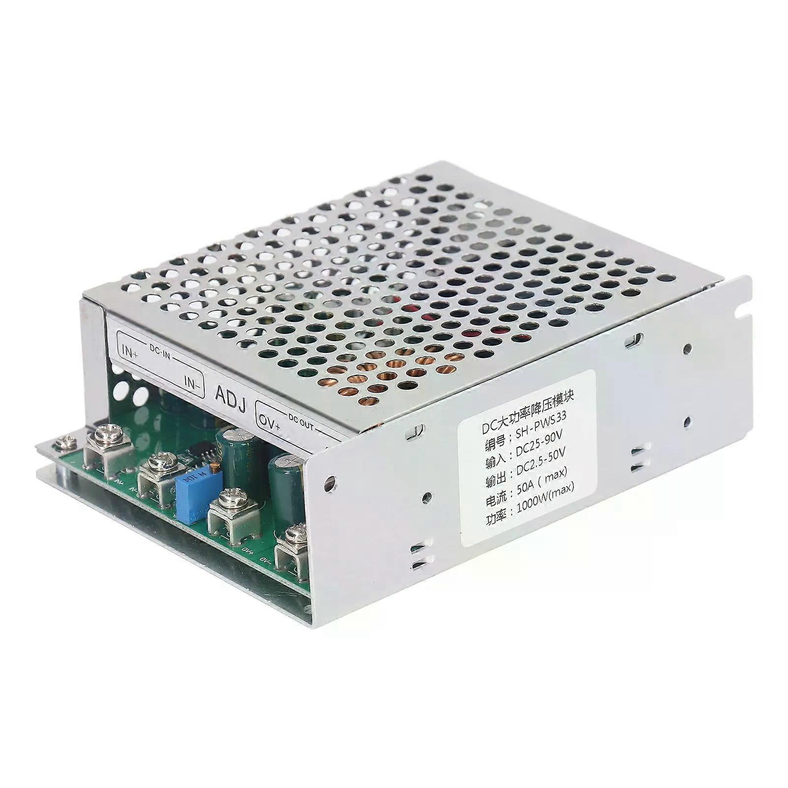 DC to DC Buck Module 50A 1000W DC2590V Input DC2550V Output Adjustable Buck Converter Module with Cooling Fan