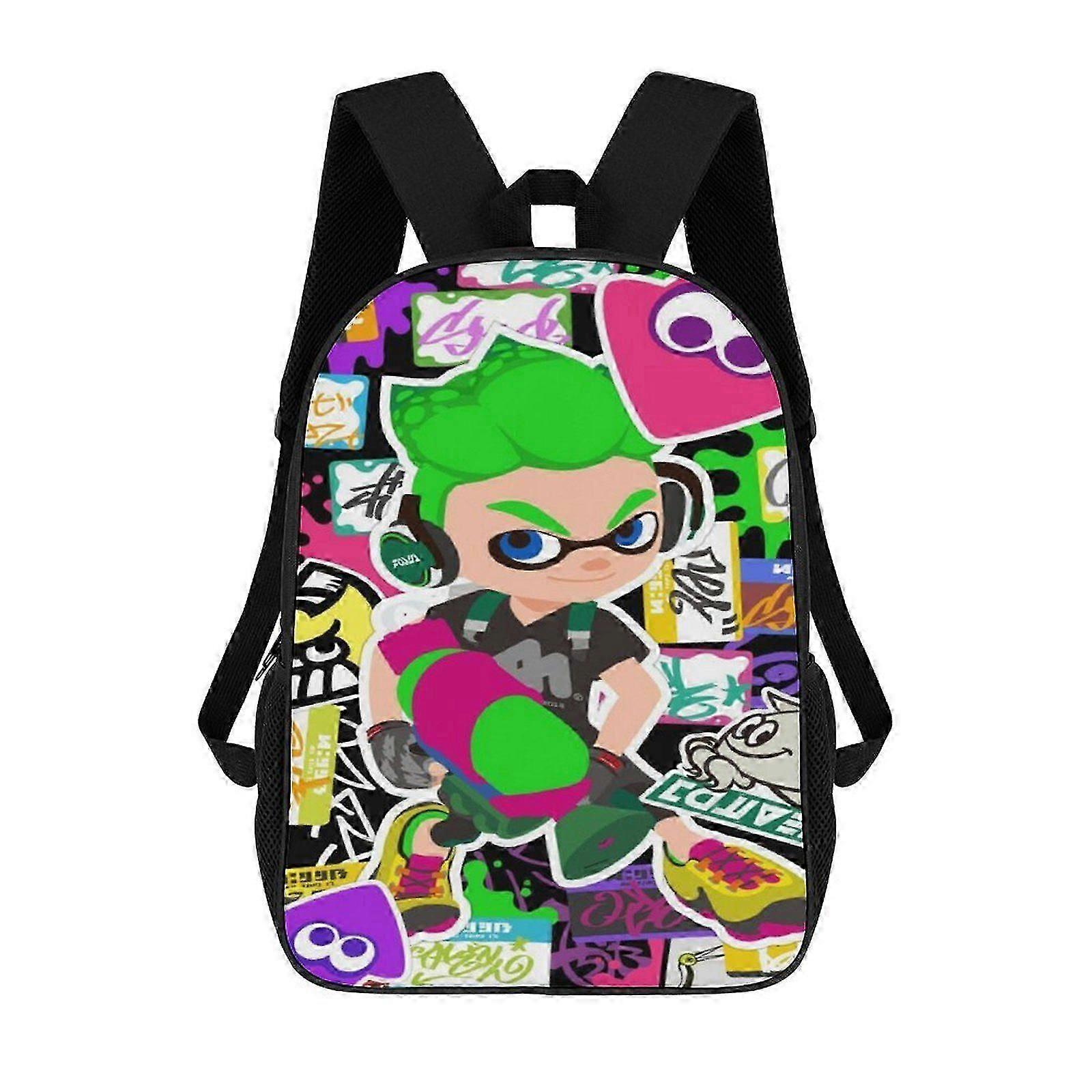 i1561 Splatoon حقيبة ظهر أكتاف Daypackحقيبة عمل للسفر كلاسيكي للجنسين حقيبة ظهر kli1561