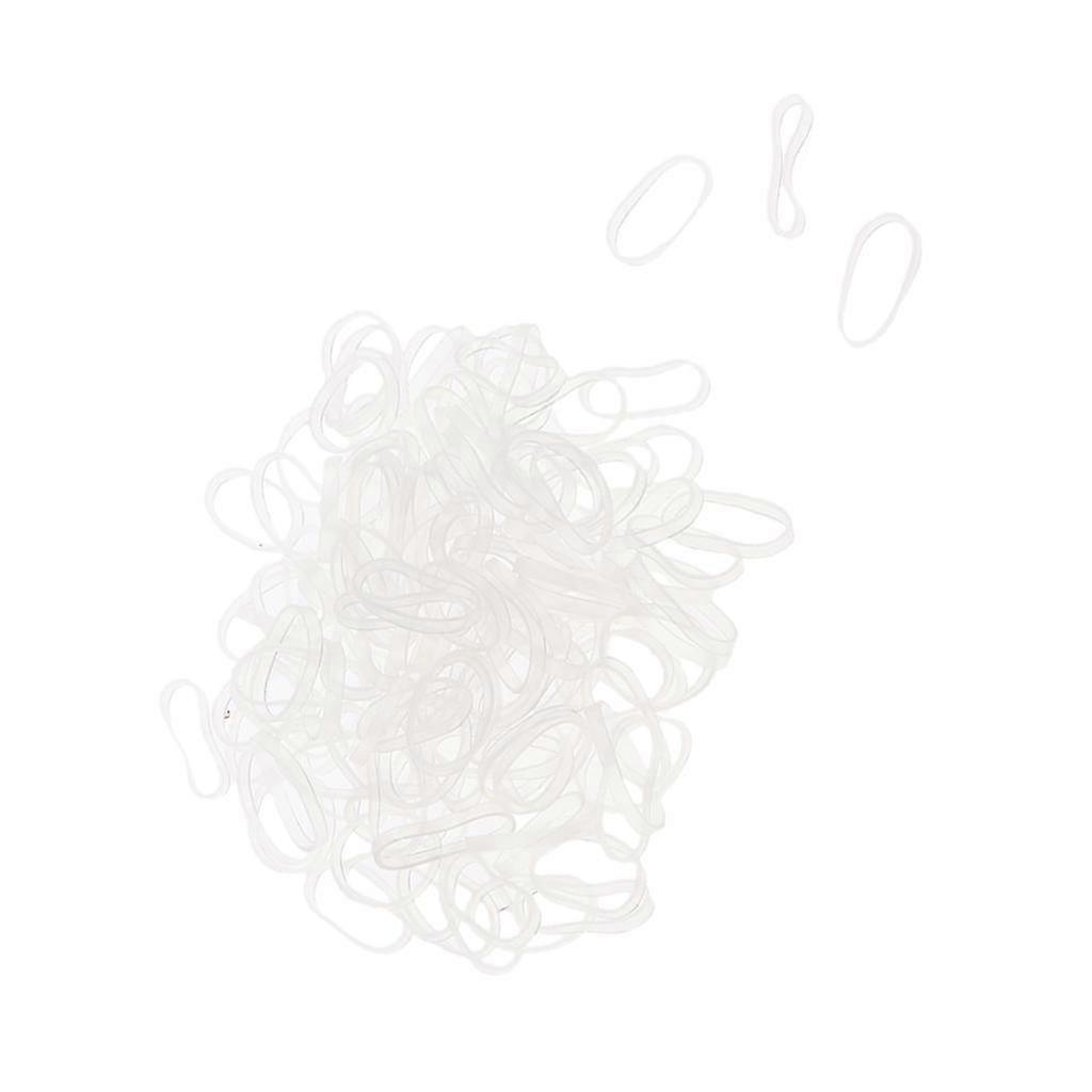 100pcs Elastic TPU Rubber Rings Buckle Tie Holder