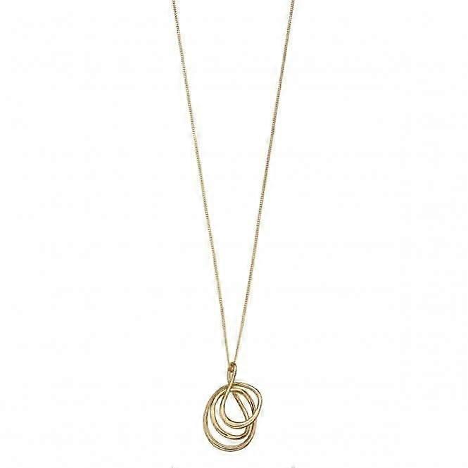 Elements Gold Yellow Gold Plain Wire Wrap Pendant GP2122