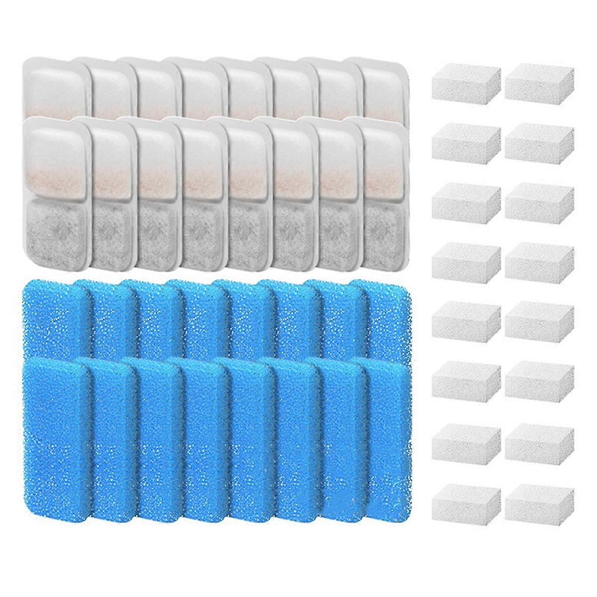 Cat Water Fountain Filters for Automatic Pet Water Fountain Replacement Filters and Sponges 16 Set