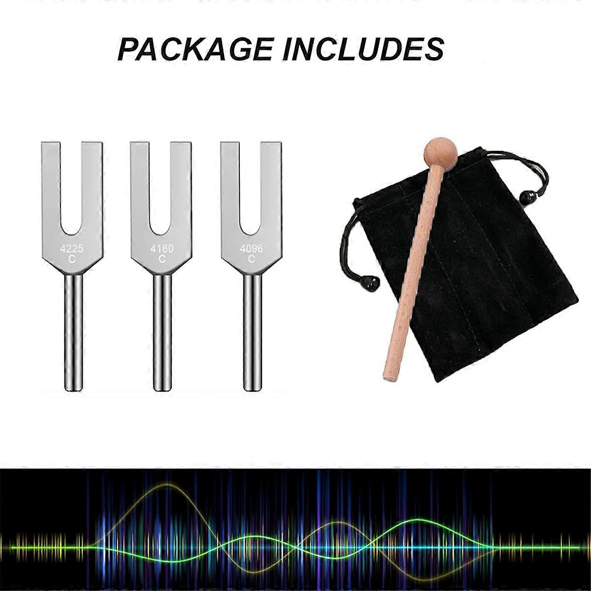 Angel Tuning Fork Set - 4096 Hz, 4160 Hz, 4225 Hz