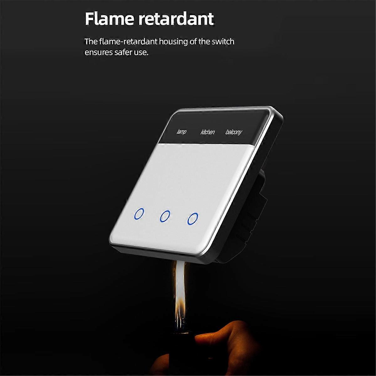 Tuya Zigbee DIY Name Switch Smart Touchscreen Light Switch EU Type Works with Alexa Google Home Voic