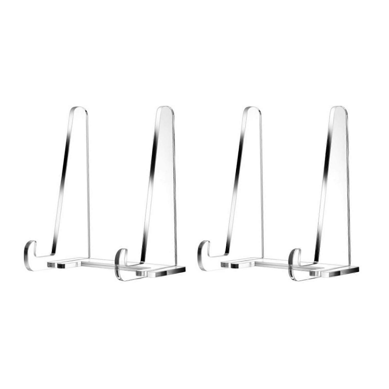 Clear Acrylics Easel Display Stand Photo Stand Decorative Plate Display Stand for Picture Frame Stand Artwork 5.9Inch