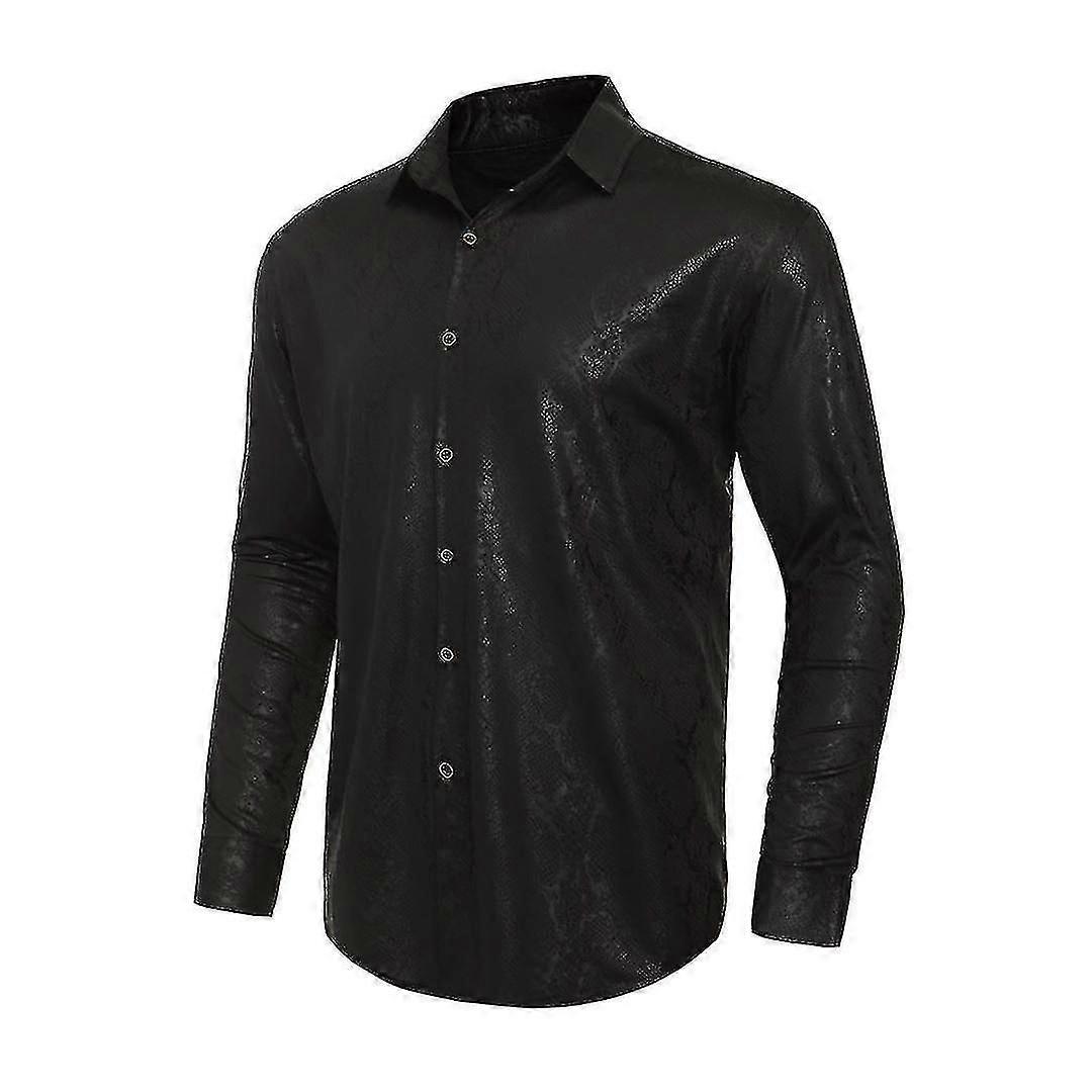 "Herren Casual Print Langärmeliges Slim-Fit Formal Hemd"