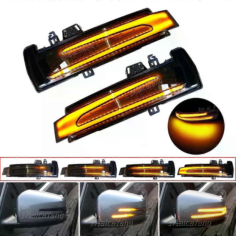 2x For Mercedes Benz A B C E S CLA GLA CLS Class W176 W246 W204 X156 Dynamic Turn Signal LED Light Side Mirror Indicator Blinker